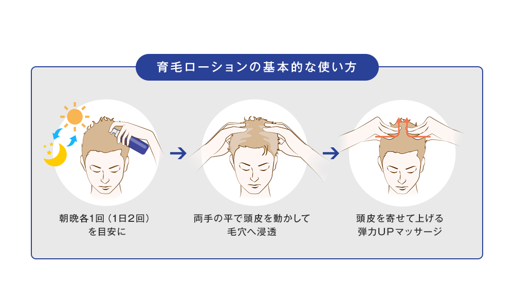 育毛ローションの基本的な使い方